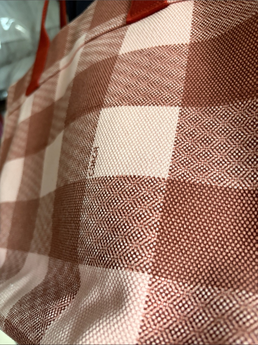 Coach Red and Pink Checkered Tote - Picture 12 of 13